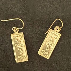 Gold vermeil & .925 silver Egyptian earrings.